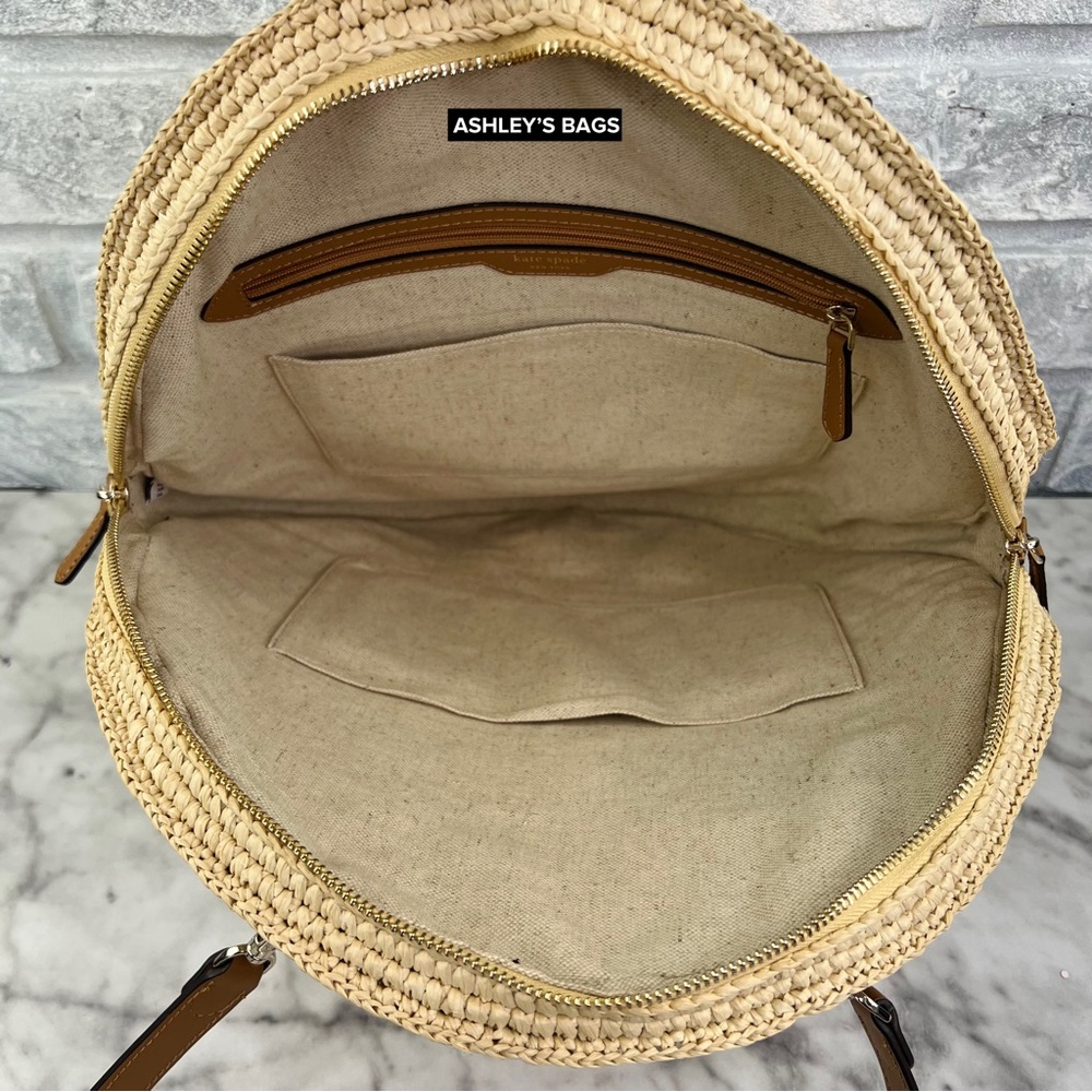 Kate Spade Sunkiss Cabana Straw Medium Tote - Picture 6 of 11
